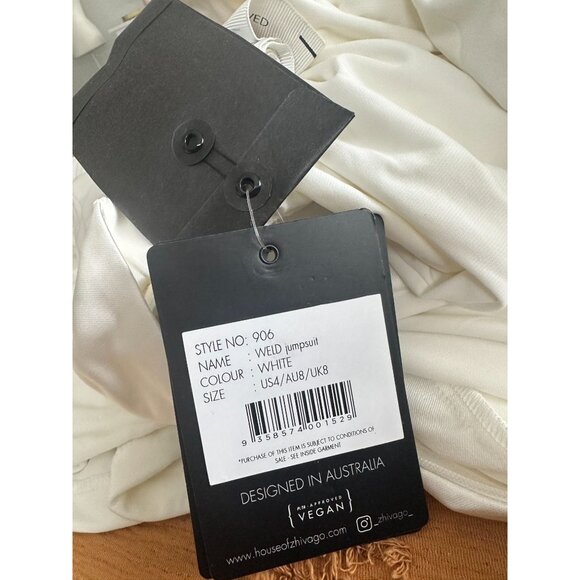 ZHIVAGO Women's White Weld Jumpsuit Size US 4 NEW NWT - Picture 5 of 5